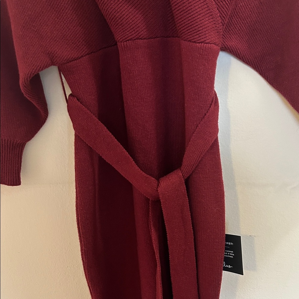 Lulu's Burgundy Long Sleeve Dress - Picture 5 of 9